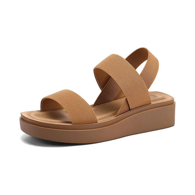 Women’s Lightweight Platform Sandals – Stretchable Design